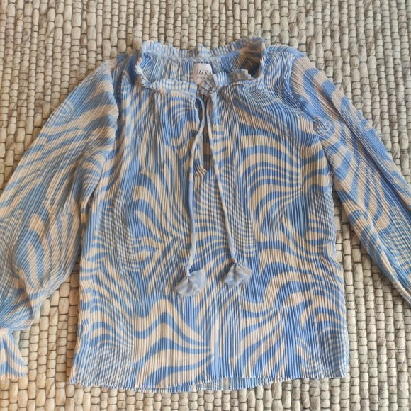 MISA LOS ANGELES Light Blue Blouse size Small - Picture 3 of 10